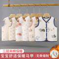 Infant sleeveless cotton vest - class a certified warm vest for babies and toddlers, unisex quilted top, outerwear, children's clothing