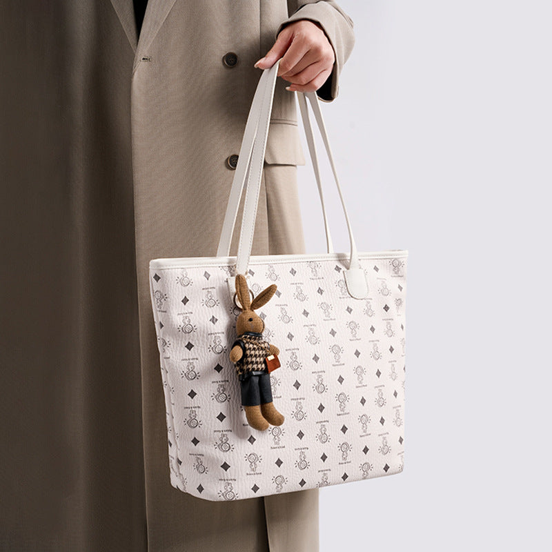 Large capacity tote bag for women - 2025 new arrival, versatile shoulder bag, premium quality handbag, printed tote