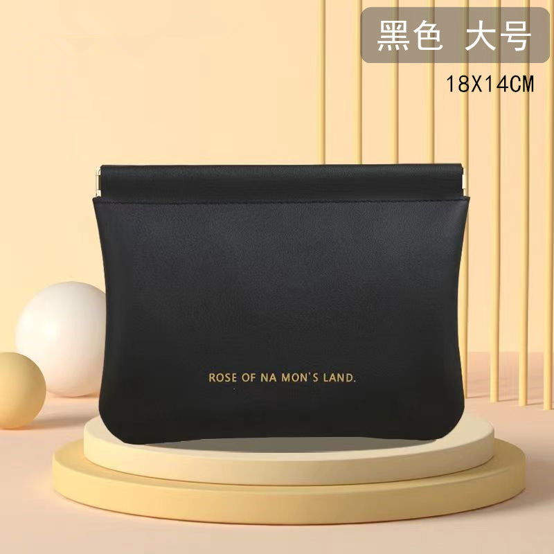 Automatic closure, shrapnel storage bag, data cable, earphone, portable storage bag, going out, cosmetics, cosmetic bag mouth, red envelope.