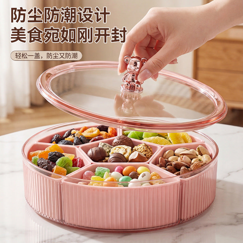 2026 new candy box fruit plate - trendy rotating fruit bowl for home, living room, coffee table, snack storage, and dried fruit display - perfect for chinese new year!