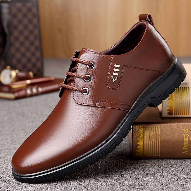 Black formal work shoes leather shoes men's business casual single shoes cross-border wholesale men's casual shoes export work shoes