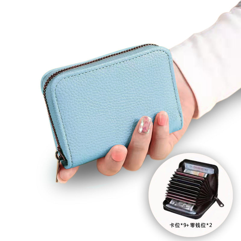 Organ card bag, ID bag, solid color multi-card all-in-one bag, the same style for men and women, exquisite bank card storage card bag, mini.