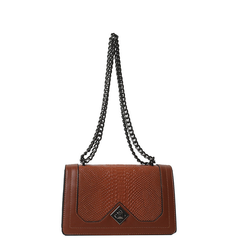 2024 spring/summer new fashion crocodile-embossed small square bag - minimalist, versatile shoulder bag, handbag, and crossbody bag for women