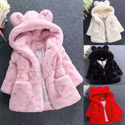 New winter collection: girls' faux fur coats & thickened cotton-padded jackets for toddlers and young children - direct from the manufacturer