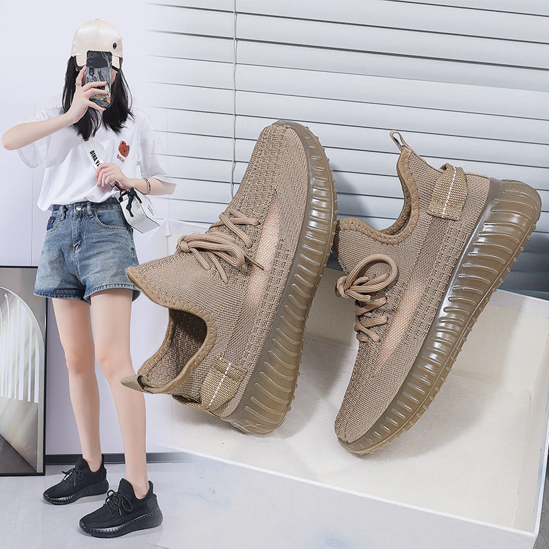 Spring/summer 350 flyknit new arrival: versatile, trendy, casual, athletic, running shoes - soft, flat, sock-style, breathable mesh