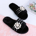 2024 new winter pearl fleece slippers - couple's warm indoor home slippers - export quality plush cotton slippers for women