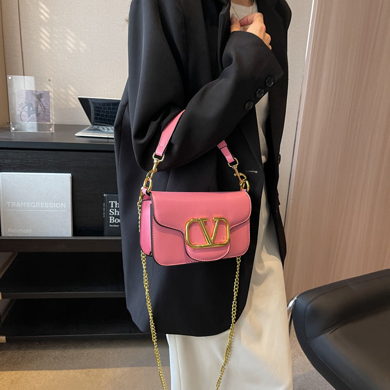 Zhao lusi's same style bag for women new arrival 2024 small square bag net cross-border crossbody women's letter crossbody bag