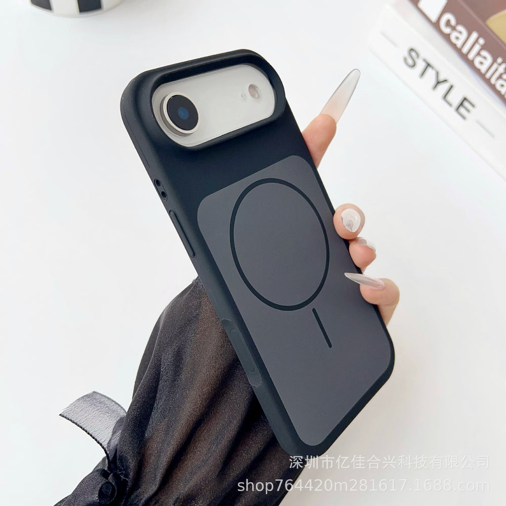 Two-color large-hole liquid magnetic suction suitable for iphone17promax mobile phone case apple 16 seconds to turn into 17 anti-fall case 13