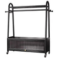 Freestanding coat rack for home bedroom, portable clothes hanger, dustproof storage metal drying rack