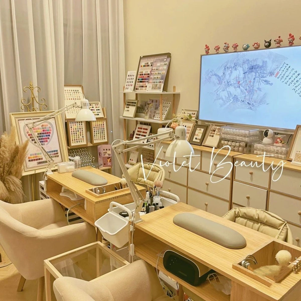 Solid wood manicure shop special table vacuum cleaner inlaid japanese style small for homepopular manicure workbench manicure table