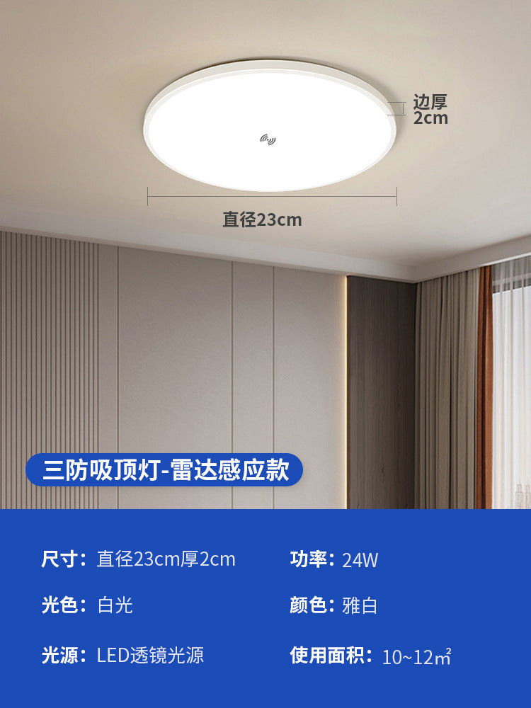 Motion sensor ceiling light - ideal for stairs, hallways, and corridors - infrared human radar sensor, smart voice control