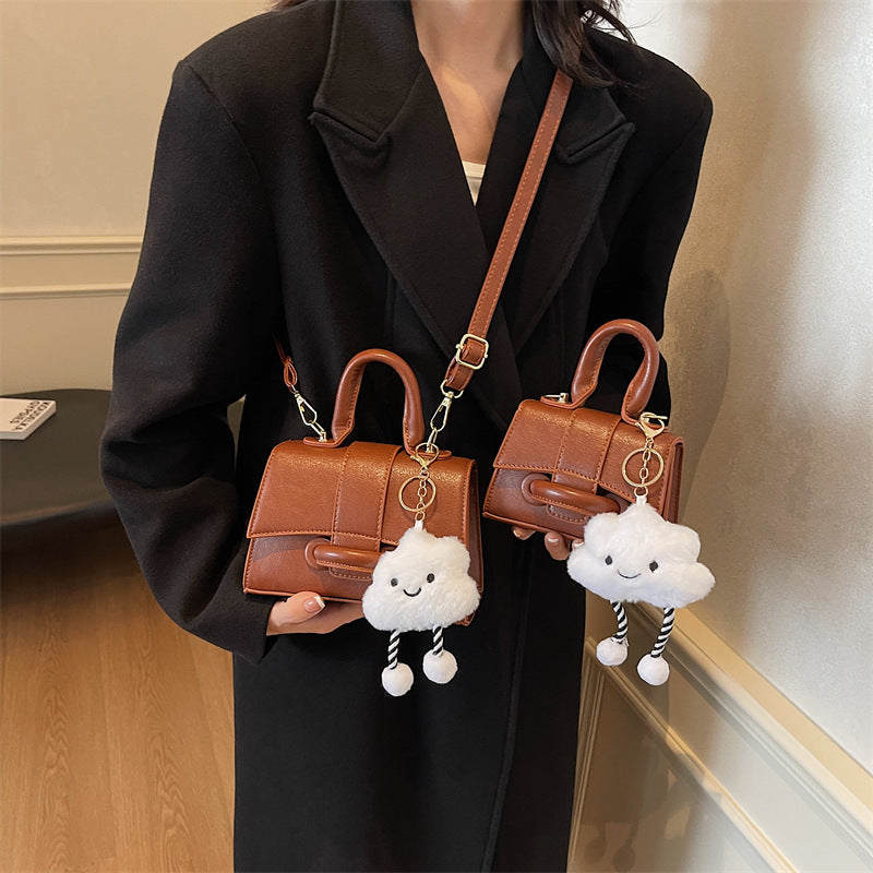 Retro presbyopia shoulder bag women's 2025 popular new niche ins versatile Korean version ins women's bag messenger bag