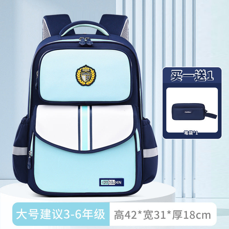 New primary school schoolbags for children in grades 3-6 to reduce the burden and wear-resistant Shaodong students  wholesale, light and cute