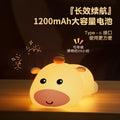 new capybara night light - creative cartoon silicone pat light for bedroom bedside, kids' sleep companion night light