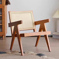Casual chair recliner white ash solid wood feet living room balcony bedroom for home rest nap lazy small sofa chair
