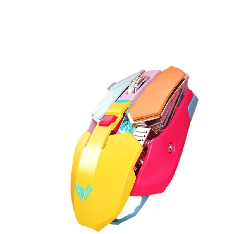 Wolf spider sc300 wireless mouse - rechargeable, illuminated backlit mechanical gaming mouse for desktop and laptop pcs