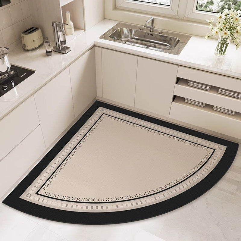 Heart-shaped kitchen mat, diatomaceous earth, non-slip, oil-resistant, wipeable, no-clean, absorbent, household, stain-resistant, floor mat, specialized carpet