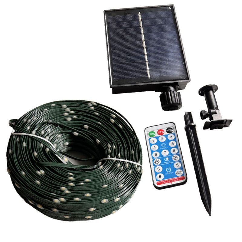 LED solar leather wire light string 24v courtyard street lighting waterproof enlarged led solar leather copper wire light string