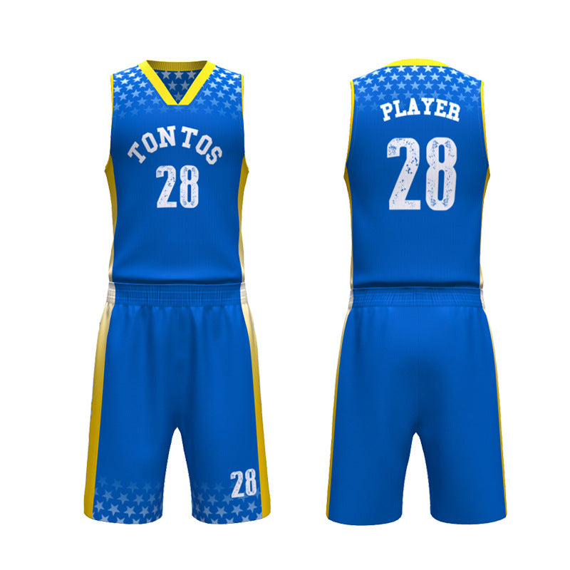 Adult game training jersey sports basketball jersey heat transfer quick drying jersey basketball jersey set custom printing