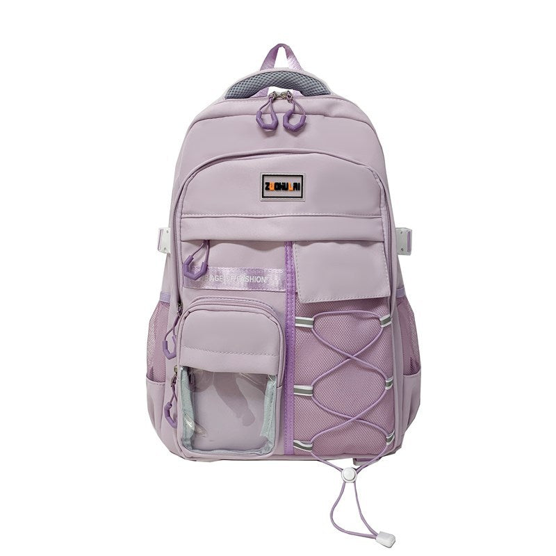 New primary school students, junior high school students, male burden reduction spine care schoolbag, high school boys, large-capacity women's ultra-light backpack