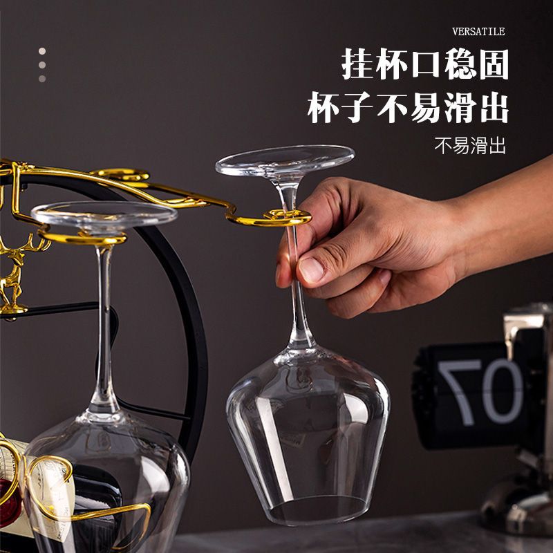 Creative wine glass rack ornament set - new home bar stemware holder, upside down wine glass rack, premium wine rack, barware