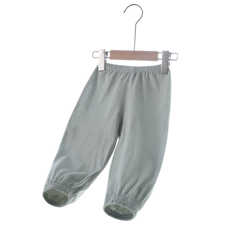 Baby cotton mosquito pants for boys, summer lightweight style, class a, summer air conditioning pants for infants and toddlers