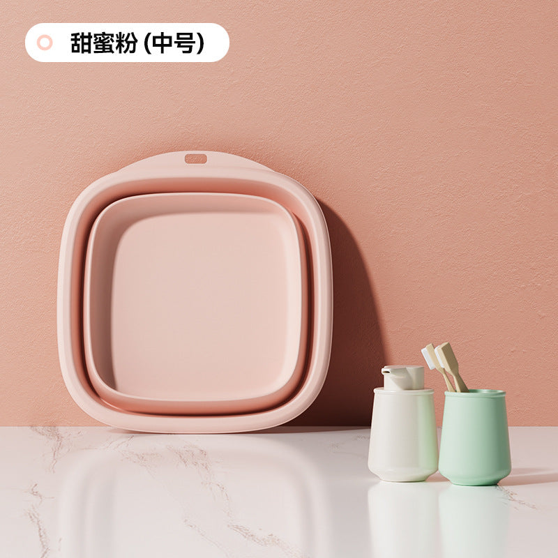 Collapsible wash basin - portable travel, student dorm, home use, maternity, baby laundry, large foot soak basin