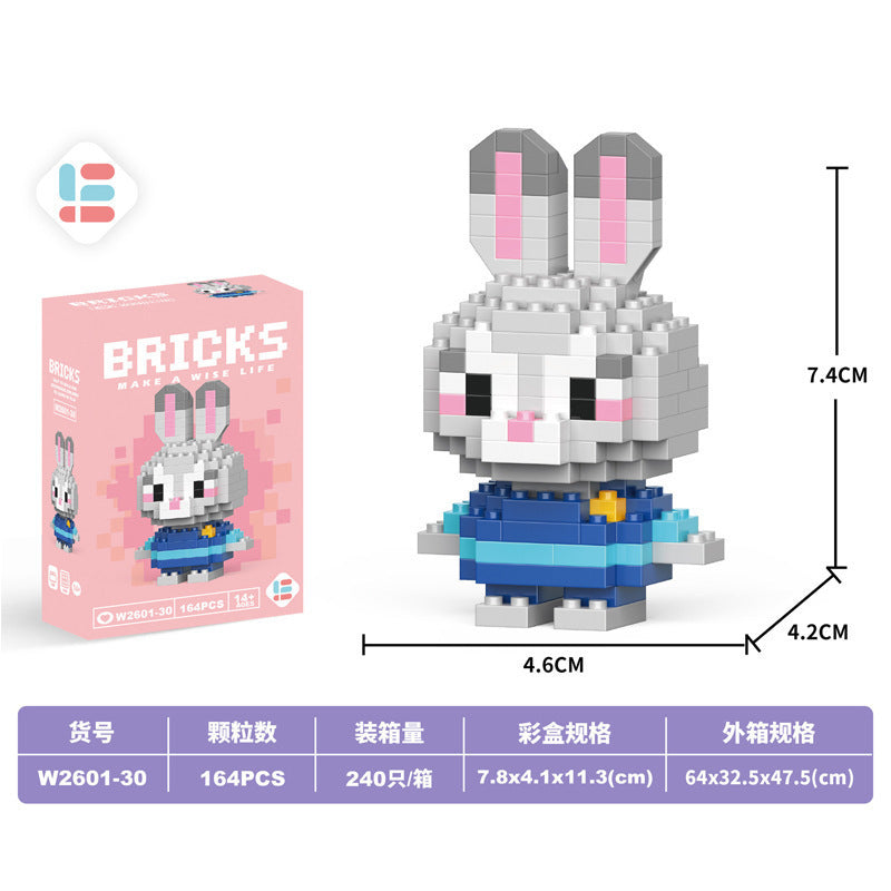 【customizable】micro building blocks children's educational puzzle assembly toy model ornament cartoon blind box gift