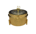 Newly designed stainless steel gold and white 9l thermal pot with alcohol heating, long life and durable hanging lid type food insulation