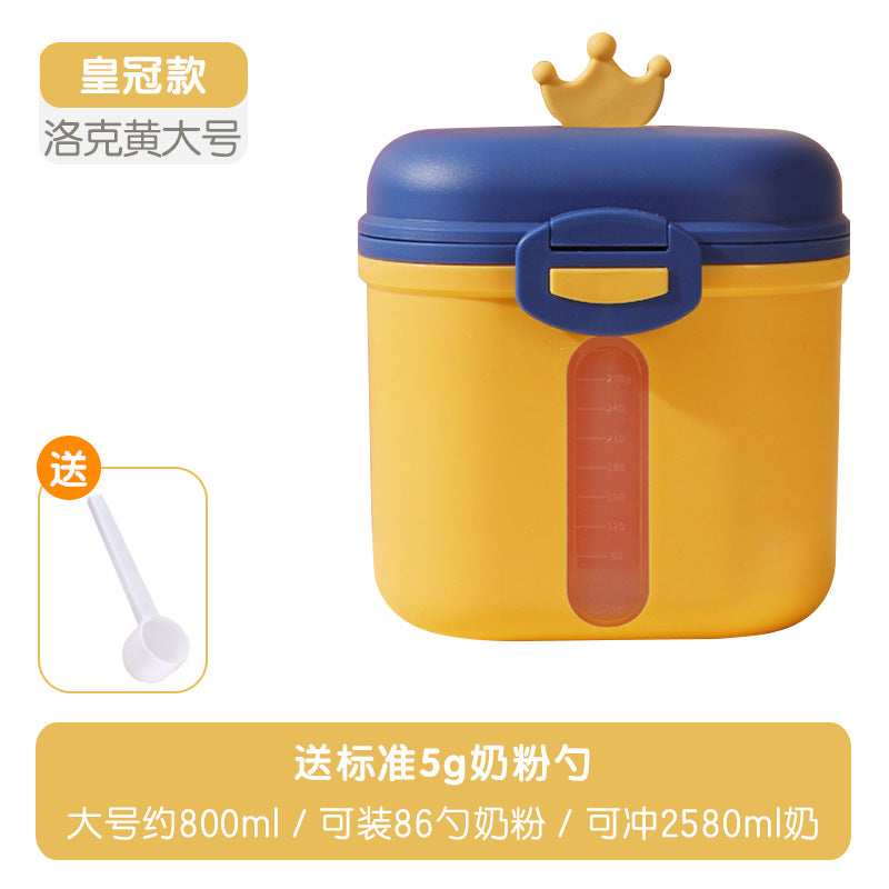 Baby double-layer formula dispenser, portable rice cereal storage container, airtight moisture-proof divided compartment dispenser, baby supplies