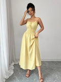 summer european and american cross-border beach french vacation style camisole dress