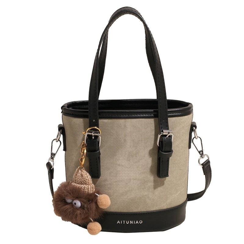 Autumnew arrival large capacity bucket bag for women easiest for matchtrendyolcommutersatchel bag casual high-looking retro shoulder bag