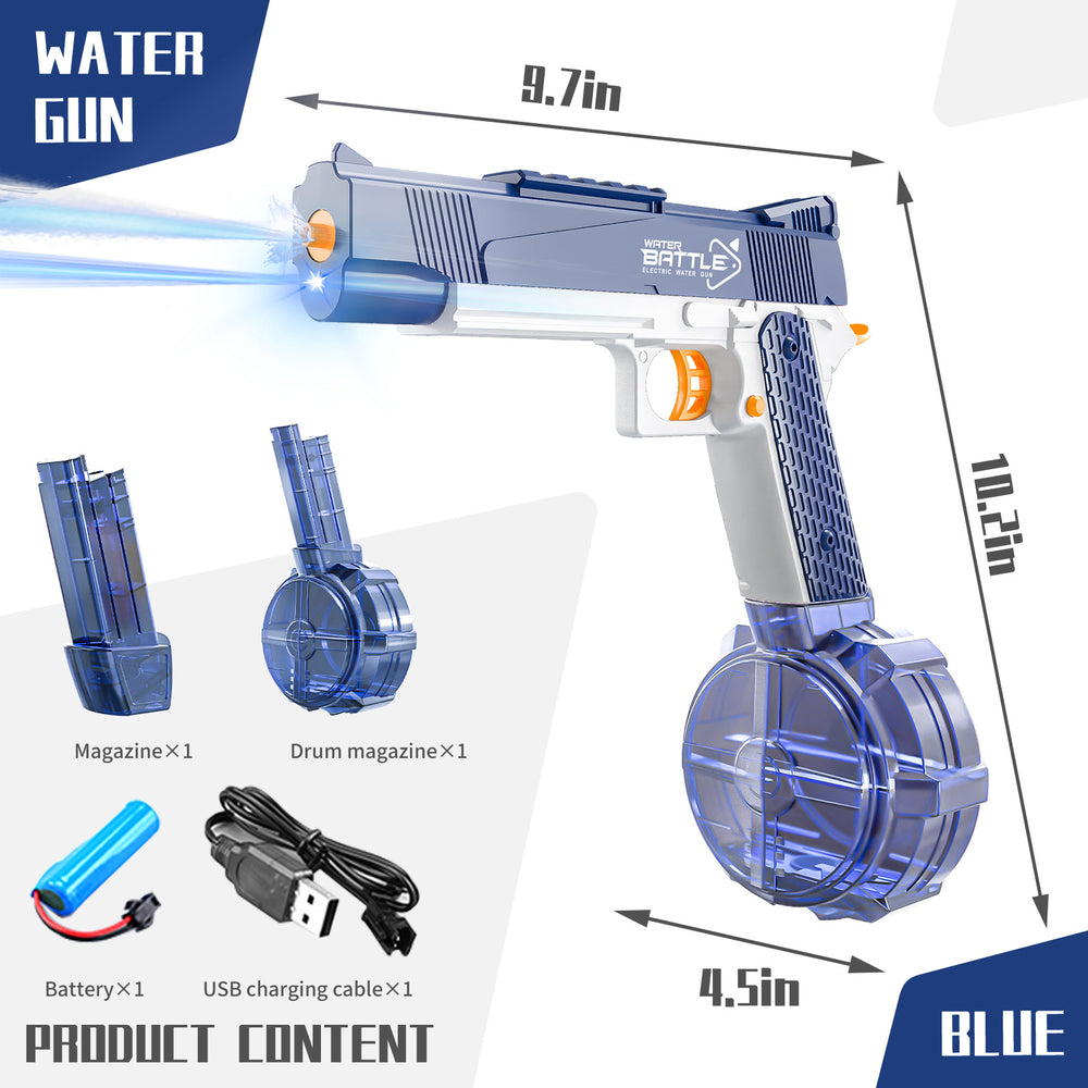 new product summer fully automatic electric desert eagle water gun with light continuous charging 1911 water toy
