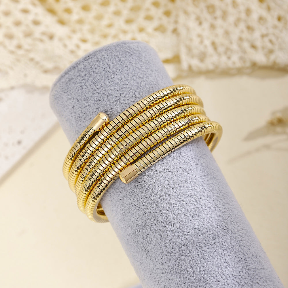 Snake bone chain bracelet wholesale fashion cross-border jewelry new arrivalstylish exaggerated multi-layer bracelet simple alloy bracelet for women