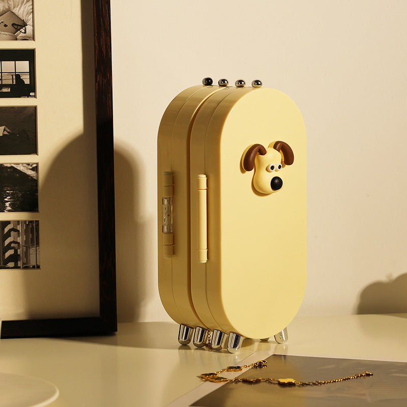 ins New Jewelry Storage Box Earrings Earrings Necklace Bracelet Jewelry Box Lipstick Cosmetics Folding Display Stand