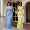 C7686 cross-border   fashion women's sexy mesh bandeau floral dress