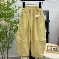 [washable 100% cotton] spring and summer new thin pure cotton candy color workwear scimitar casual pants 2617