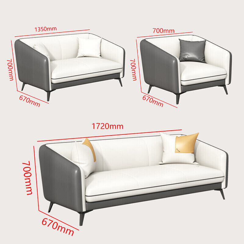 Modern minimalist office sofa and coffee table set - ideal for business reception, client meetings, and executive lounges