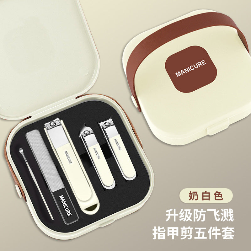 Nail clipper set with folding storage case - complete manicure tool kit - wholesale available - stainless steel nail clippers