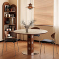 Medieval fengberg round table retro metal legs small apartment dining table scandinavian bauhaus solid wood for home slate dining table