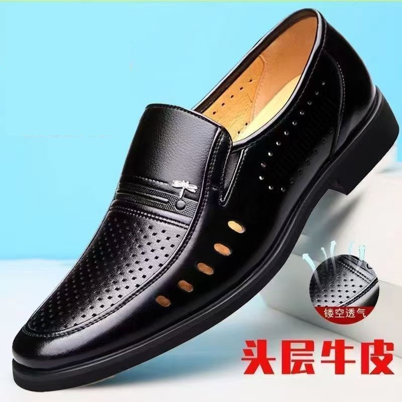 【military-grade leather shoes - premium quality】100% full grain cowhide leather, clearance sale! soft sole leather shoes for men, perfect for casual and business wear