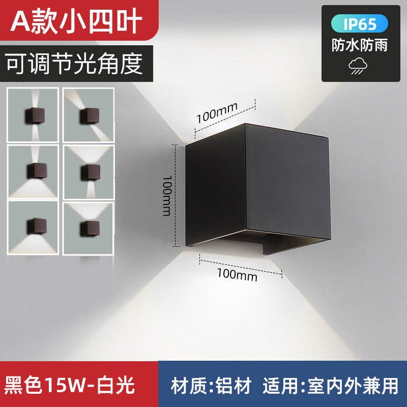 Waterproof led wall lamp courtyard balcony outdoor pillar lamp simple creative garden outdoor stairs wall washer wall lamp