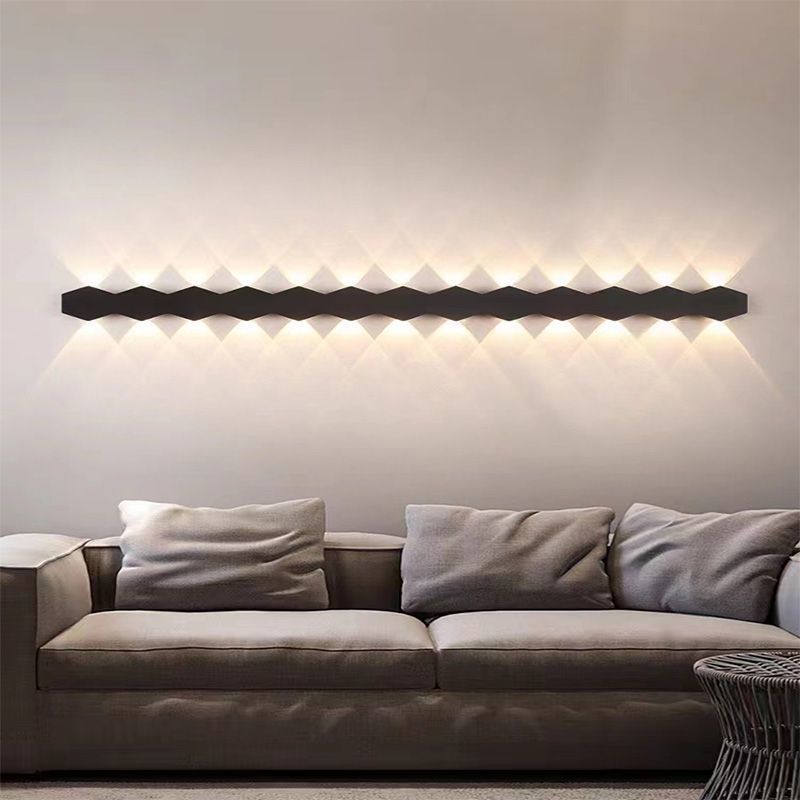 Nordic normcore creative wall lamp living room creative atmosphere led bedroom bedside lamp sofa background wall bench lamp