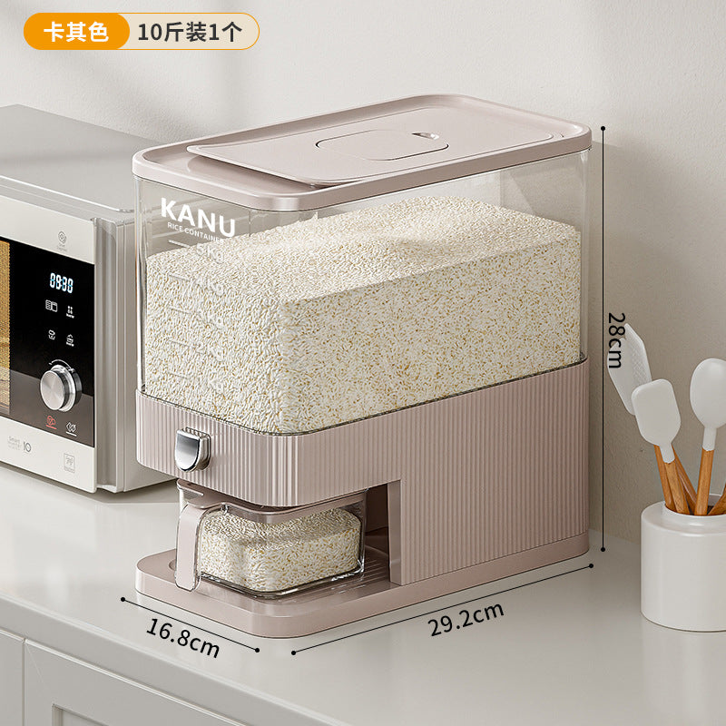 Rice bucket press-type automatic rice delivery household insect-proof and moisture-proof sealed rice storage tank large-capacity rice noodle miscellaneous grain storage bucket