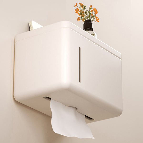 White bathroom tissue box No punching waterproof toilet toilet toilet carton Wall hanging paper toilet paper roll paper rack