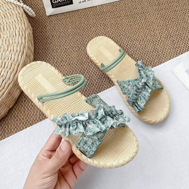 Best sellingflats sandals women's summer fashion fairy style with skirt new arrivalfrench beach two wear sandals