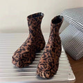 fall/winter new arrival: bestselling thick-soled, versatile, comfortable, chic, and stylish retro leopard print slim-fit boots for women (export quality)