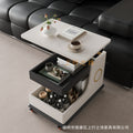 Medieval style smart movable coffee table living room for home small apartment adjustable side table sofa side cabinet trolley
