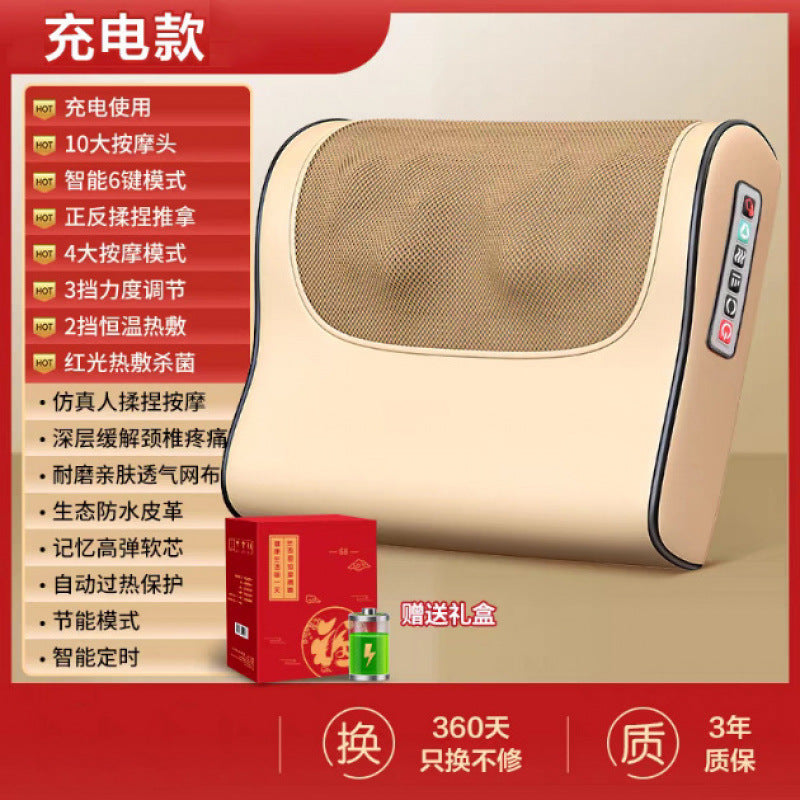 Wholesale massage pillow - electric multifunctional massager for neck, lumbar, back, and shoulder relief