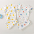 Baby short-sleeve set, one-year-old summer outfit, girls' ice silk top and shorts, lightweight summer two-piece set, 100% cotton
